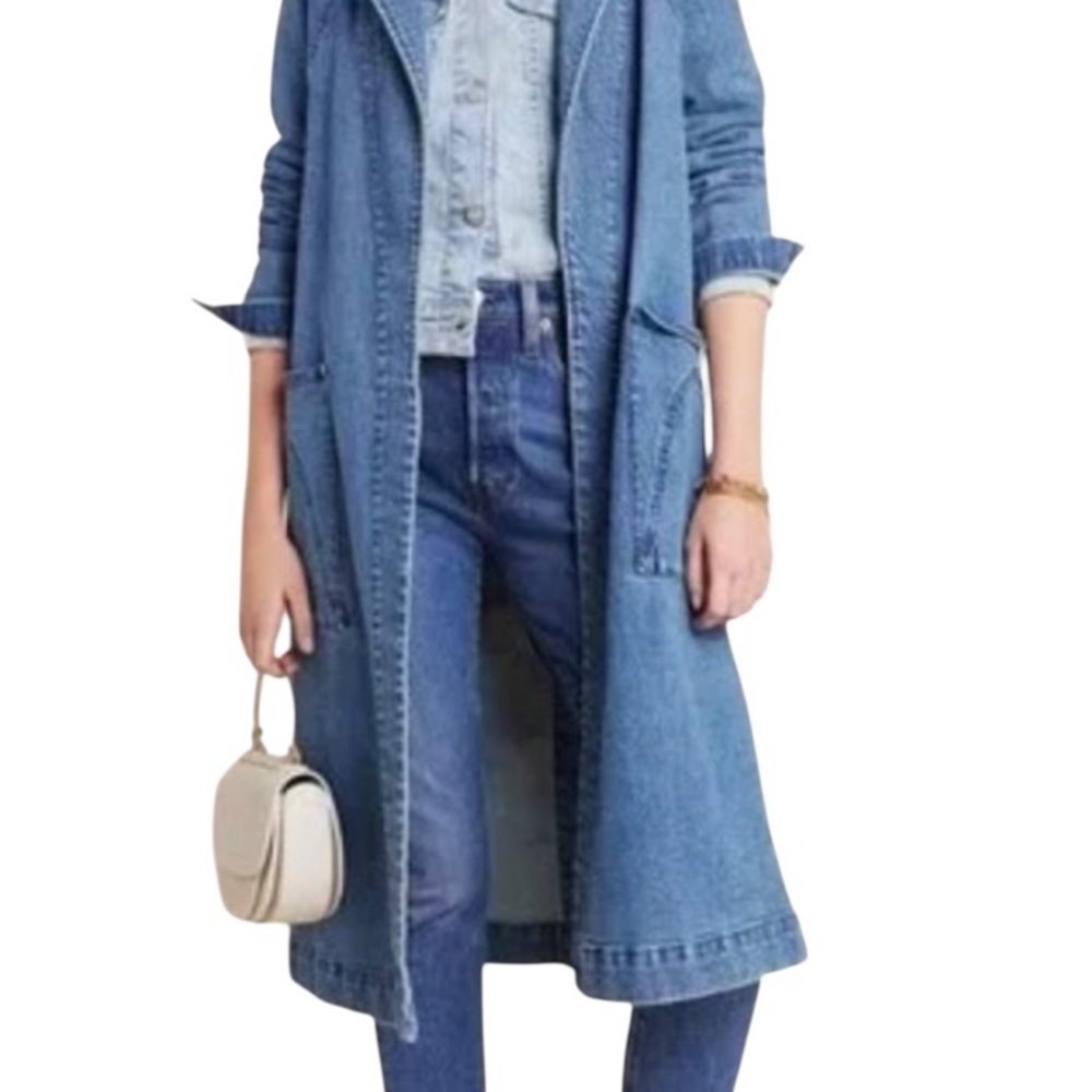 Pilcro Denim Longline Jacket - Anthropologie